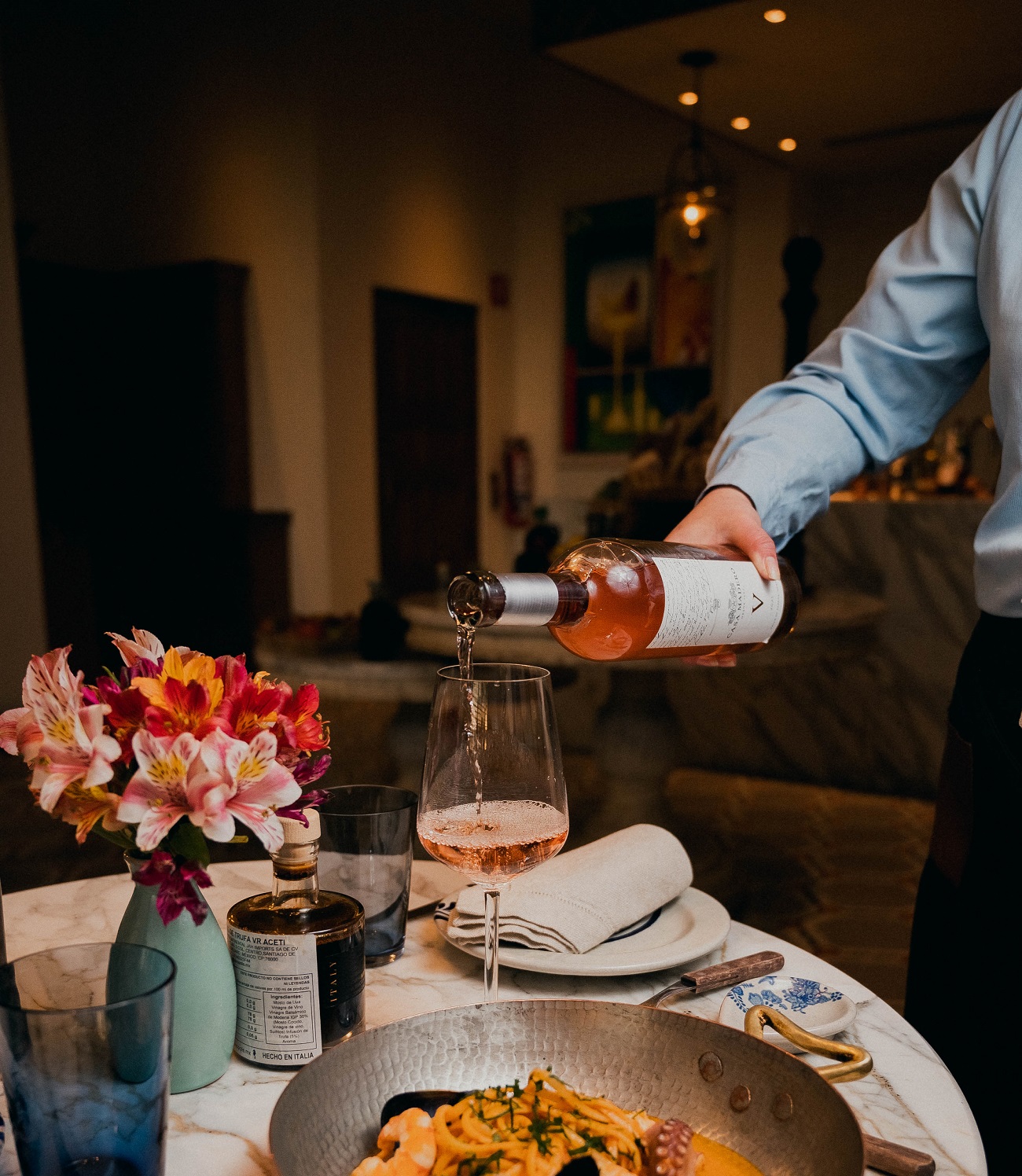 Disfruta de una variedad de vinos en Cello Cucina Italia en Puebla